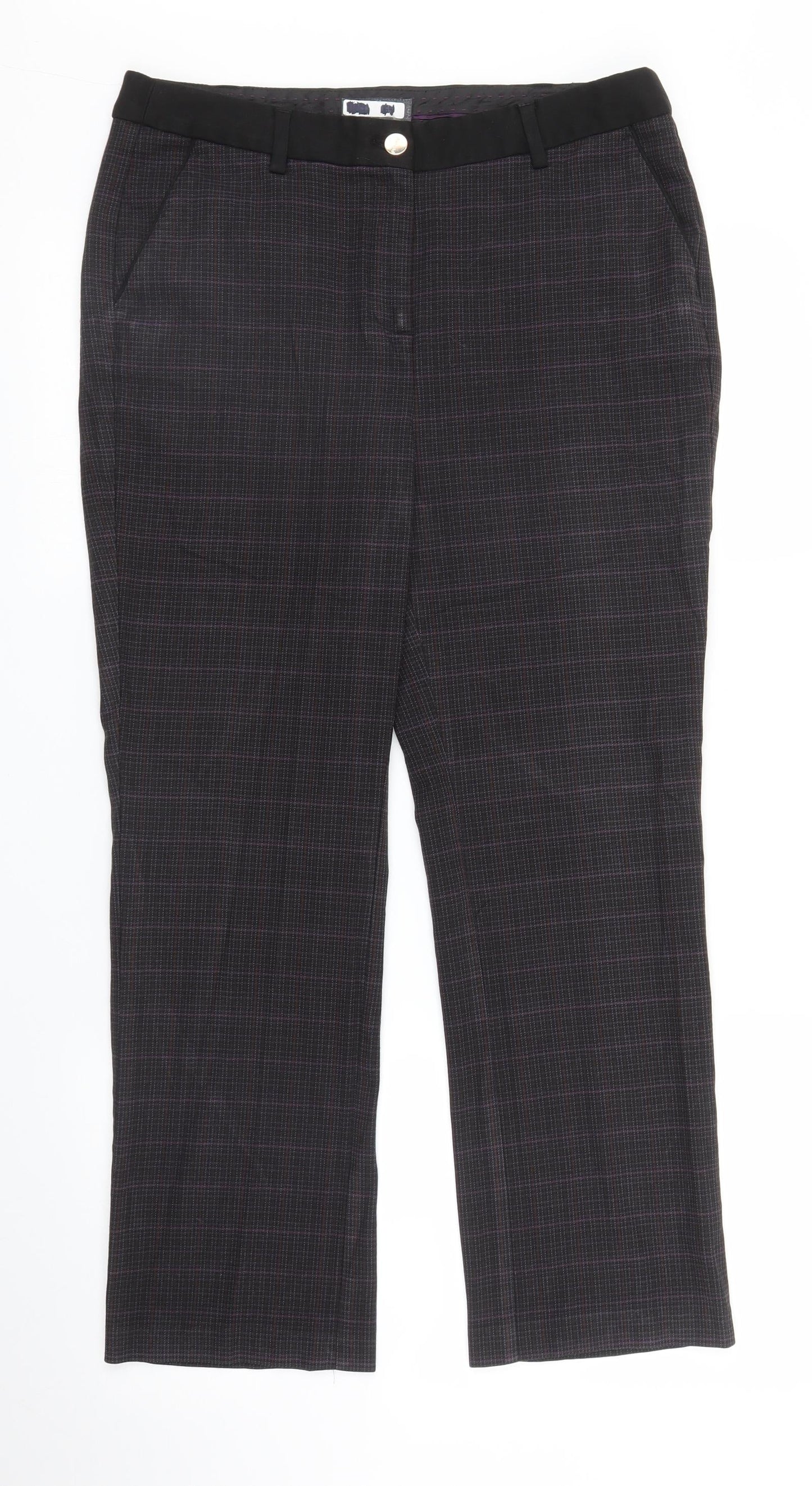 Womens UK Size 12 M&S Regular Fit  Purple Trousers