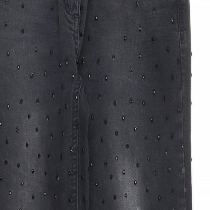 River Island Womens Black  Denim Tapered Jeans Size 10 L25 in