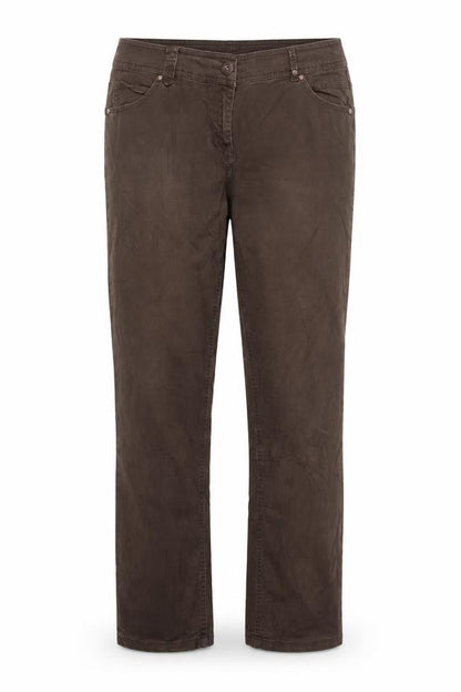 Womens UK Size 14 BHS Regular Fit Carpenter Brown Trousers