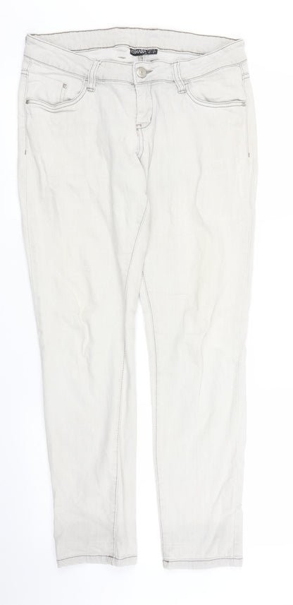 Womens UK Size 16 ESMARA Regular Fit Capri Beige Trousers