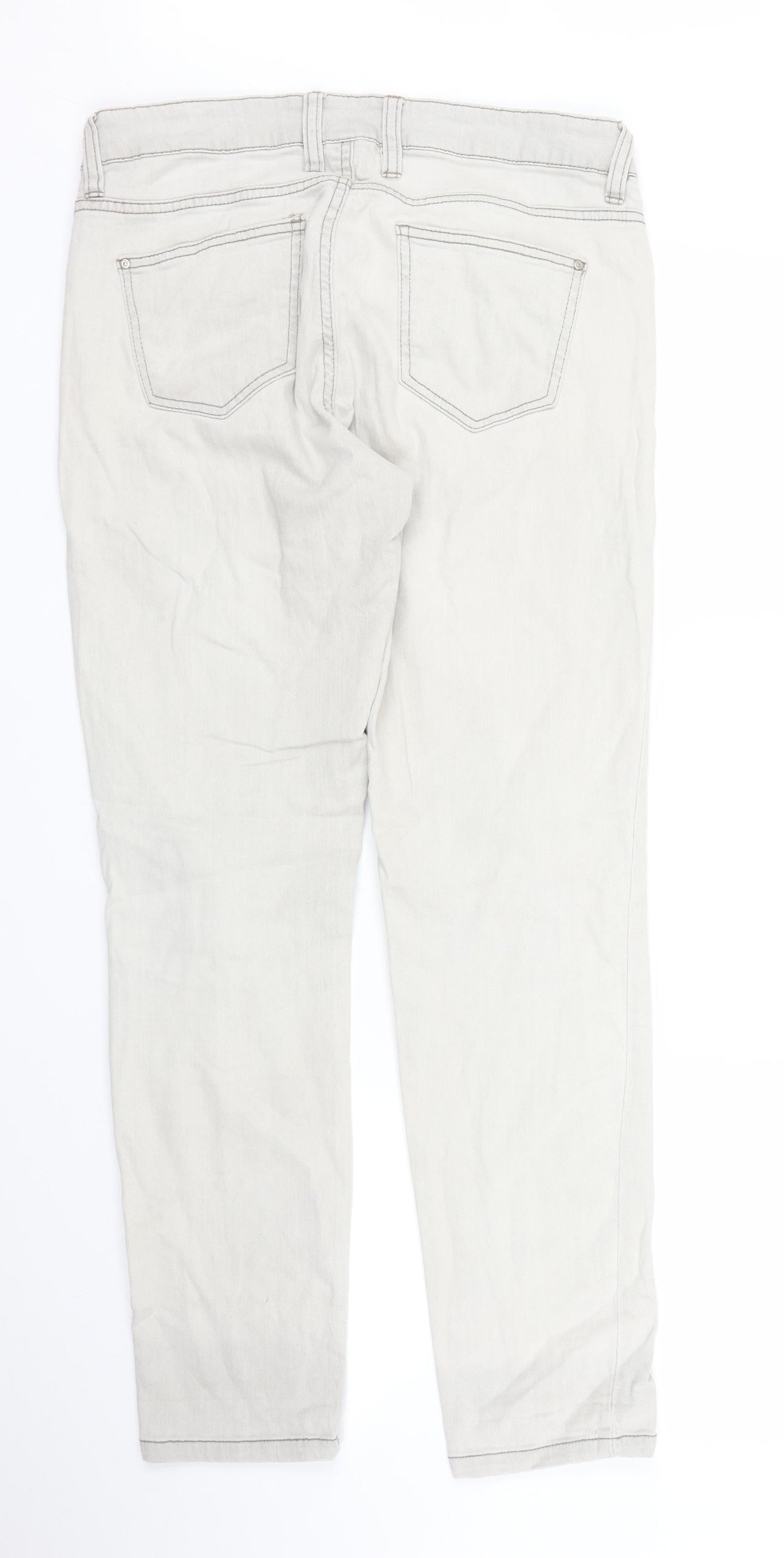 Womens UK Size 16 ESMARA Regular Fit Capri Beige Trousers