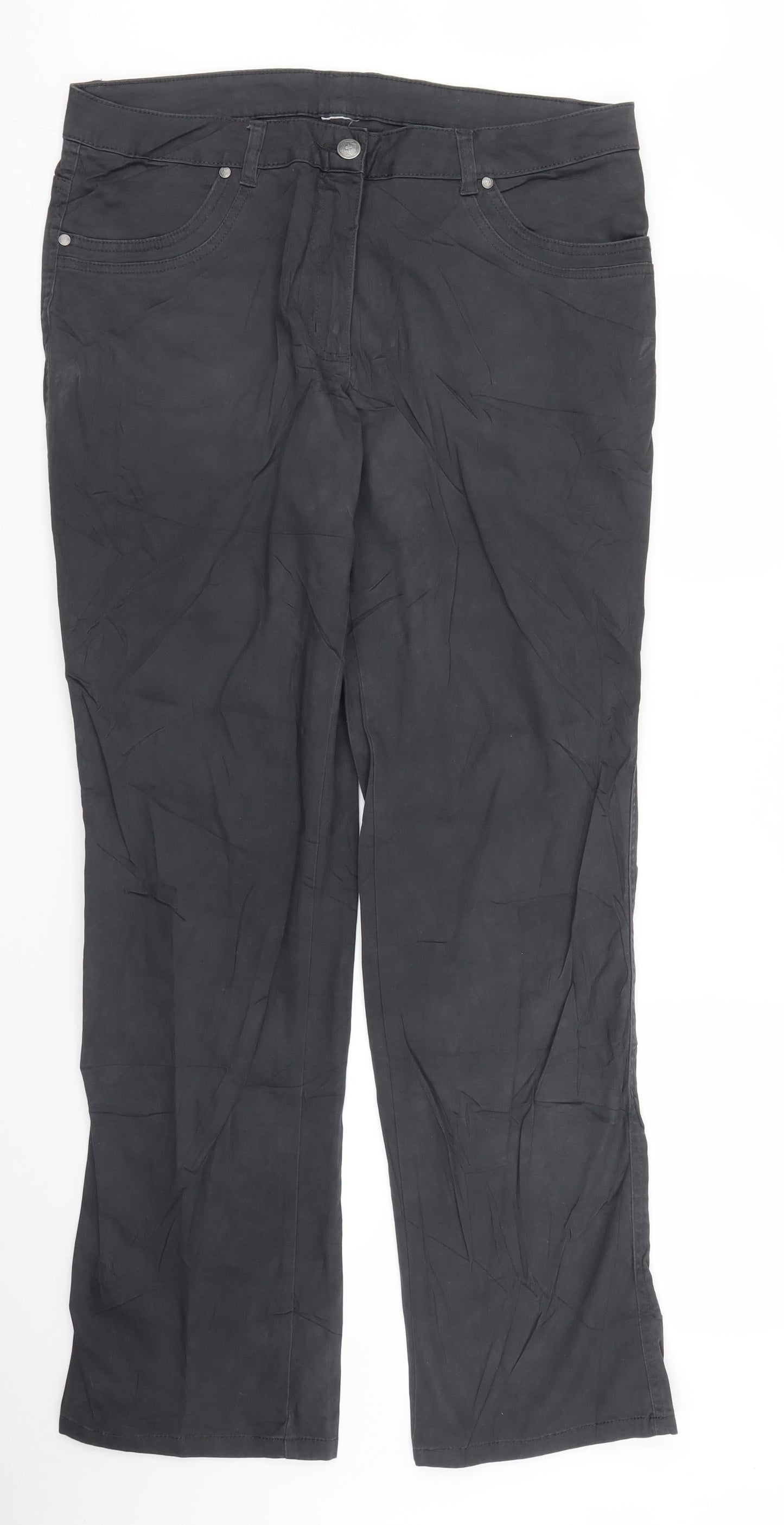 Womens UK Size 34 in Preworn Regular Fit Carpenter Grey Trousers
