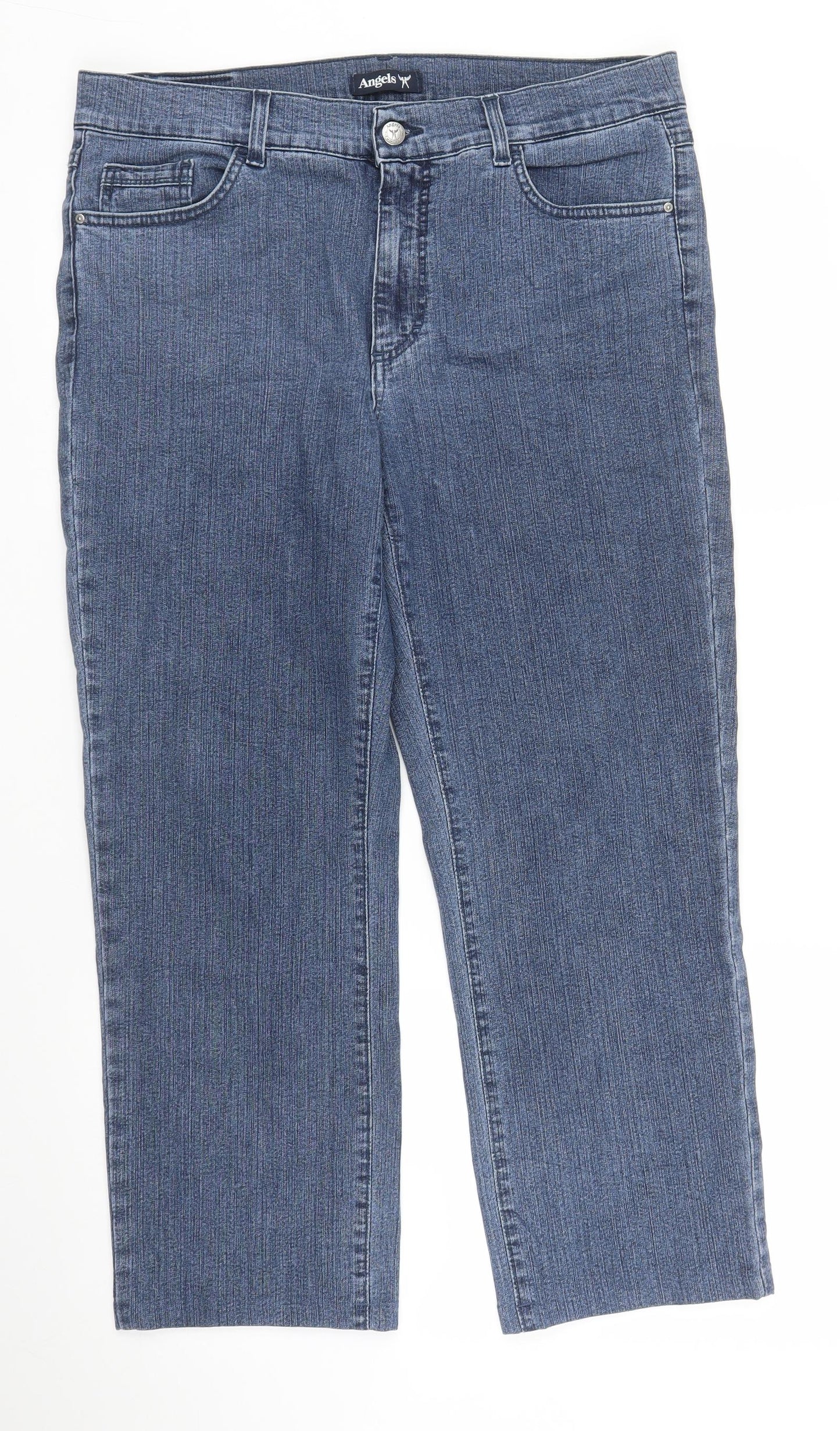 Womens UK Size 34 in Angels Regular Fit Capri Blue Jeans
