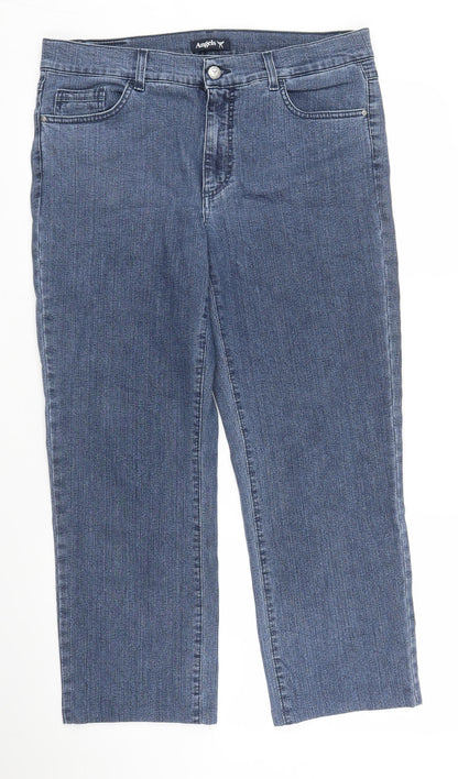 Womens UK Size 34 in Angels Regular Fit Capri Blue Jeans