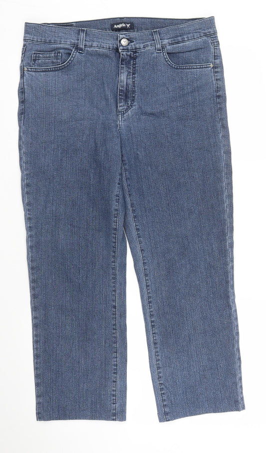 Womens UK Size 34 in Angels Regular Fit Capri Blue Jeans