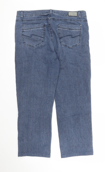 Womens UK Size 34 in Angels Regular Fit Capri Blue Jeans