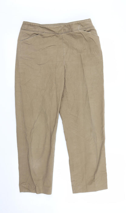 Womens UK Size 4 Talbots Regular Fit Capri Brown Trousers