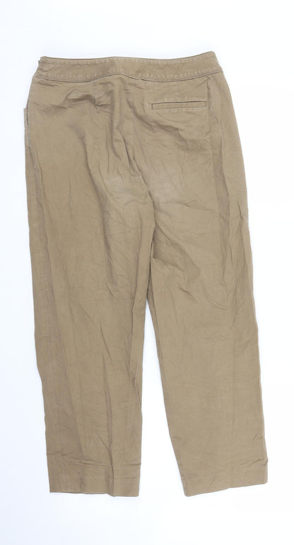 Womens UK Size 4 Talbots Regular Fit Capri Brown Trousers