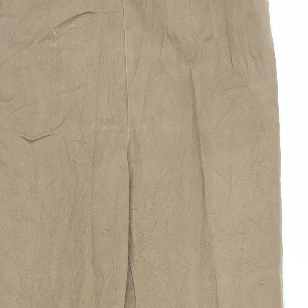 Womens UK Size 4 Talbots Regular Fit Capri Brown Trousers