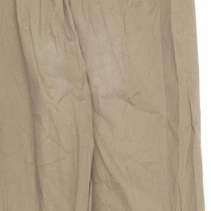 Womens UK Size 4 Talbots Regular Fit Capri Brown Trousers