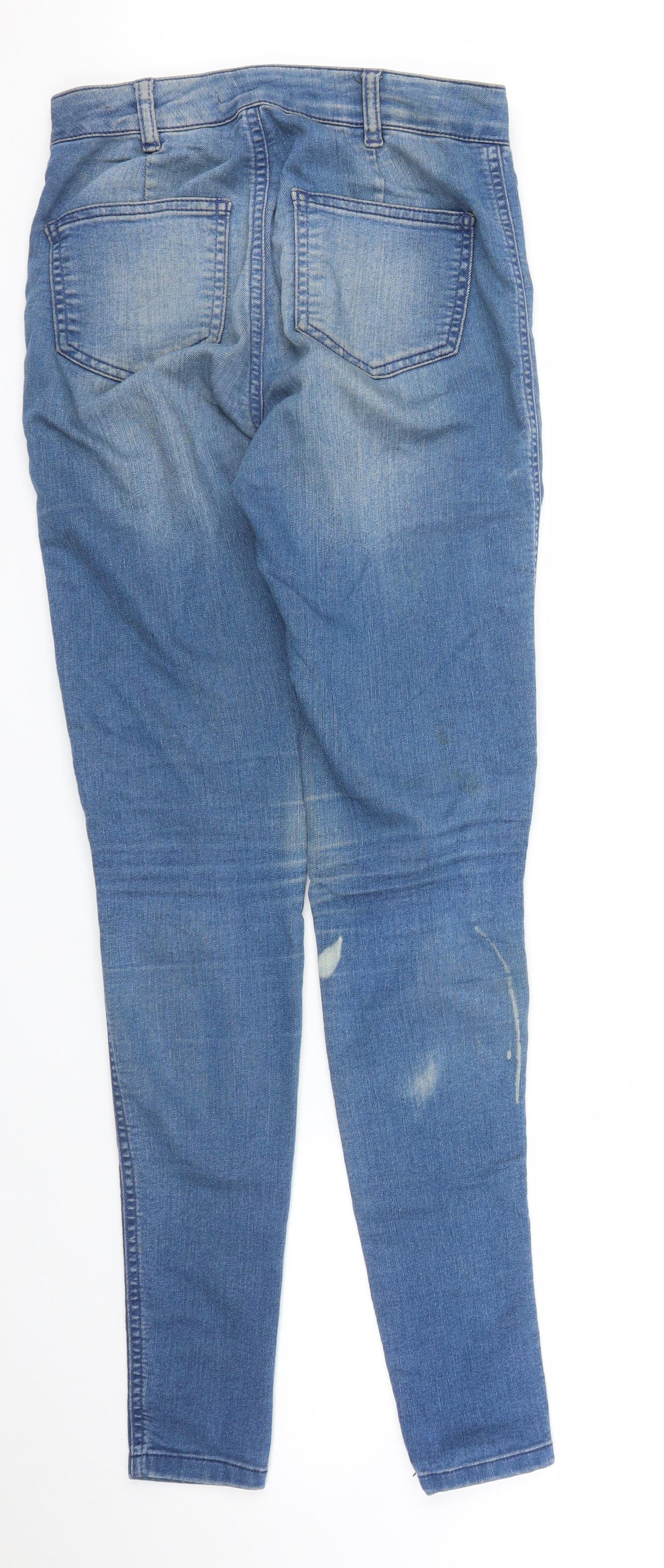 Dorothy Perkins Womens Blue  Denim Skinny Jeans Size 8 L31 in