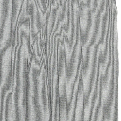 Miss Selfridge Womens Grey Houndstooth  Pedal Pusher Trousers Size 12 L24 in