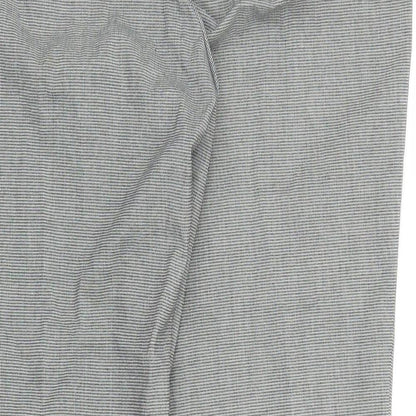 Miss Selfridge Womens Grey Houndstooth  Pedal Pusher Trousers Size 12 L24 in