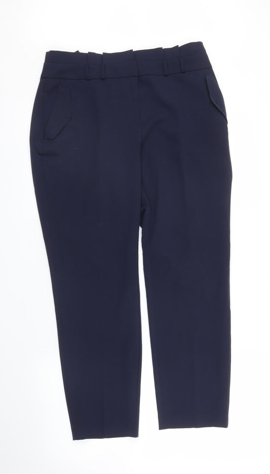 Womens UK Size 12 Dorothy Perkins Regular Fit Pedal Pusher Blue Trousers
