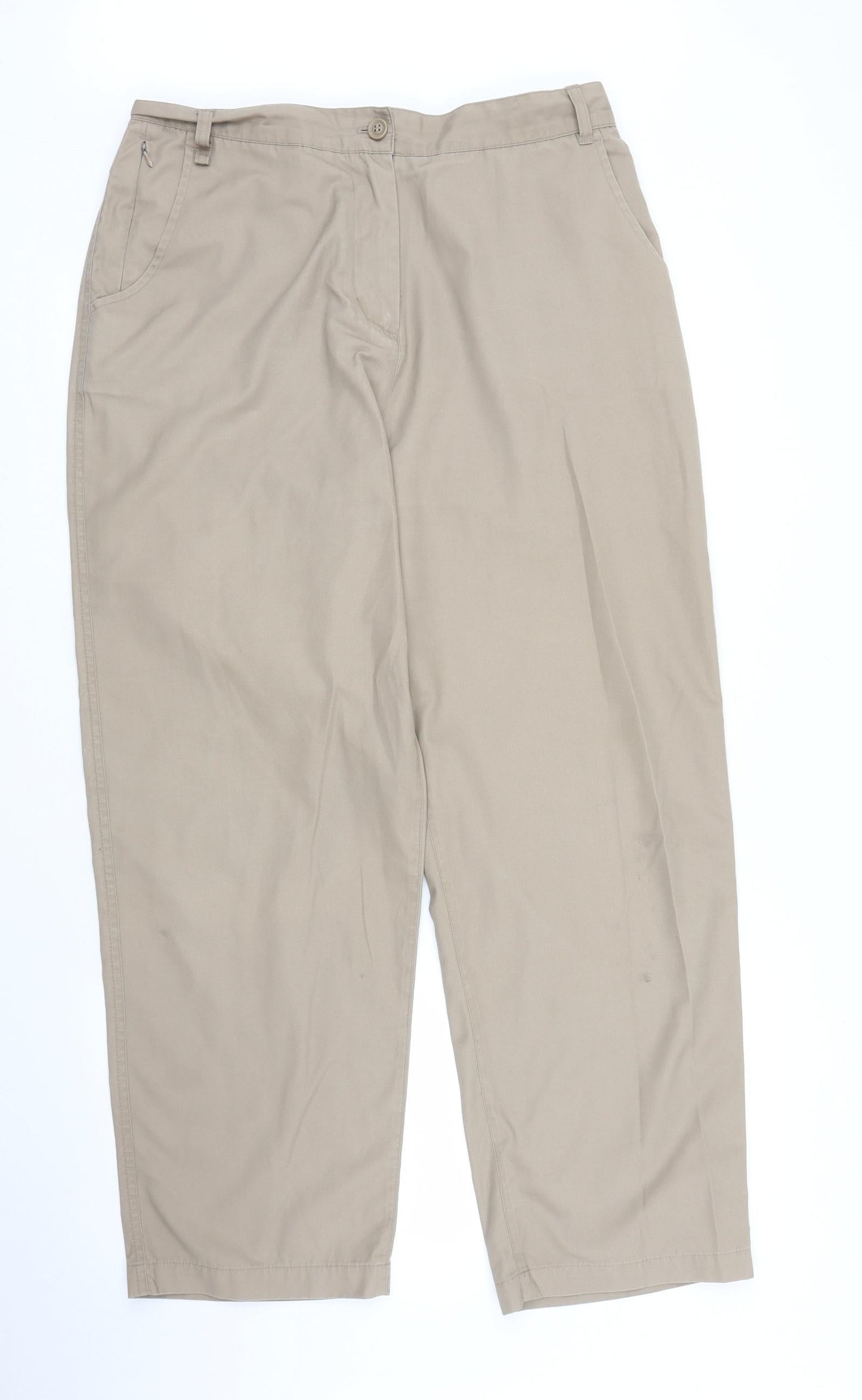 Hawkshead Womens Beige   Chino Trousers Size 16 L25 in