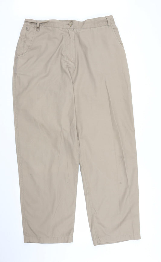 Hawkshead Womens Beige   Chino Trousers Size 16 L25 in
