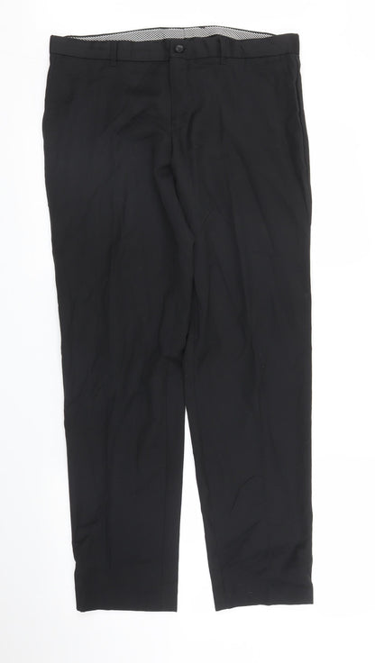 Mens UK Size 34 in C&A Regular Fit  Black Trousers