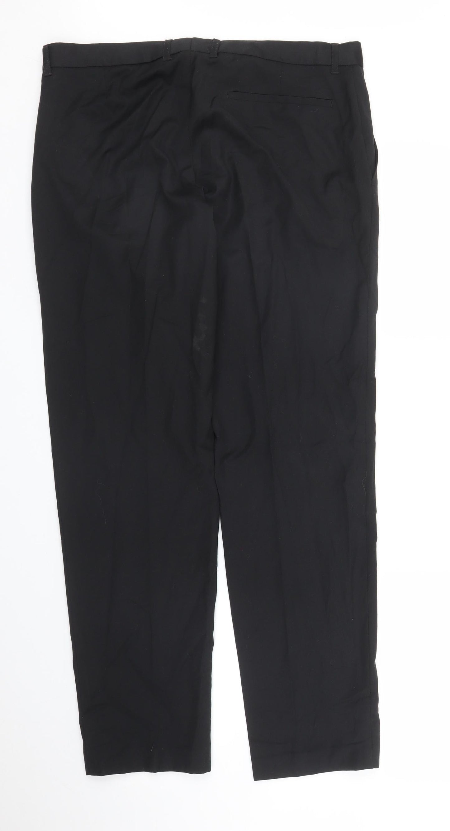 Mens UK Size 34 in C&A Regular Fit  Black Trousers