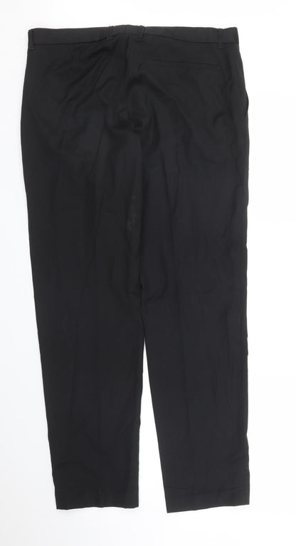 Mens UK Size 34 in C&A Regular Fit  Black Trousers