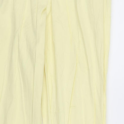 Womens UK Size S Preworn Regular Fit Chino Yellow Trousers