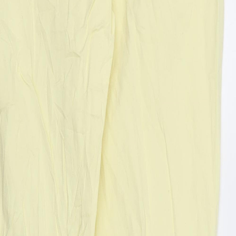 Womens UK Size S Preworn Regular Fit Chino Yellow Trousers
