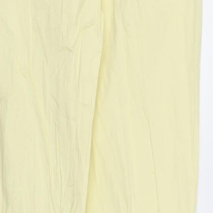 Womens UK Size S Preworn Regular Fit Chino Yellow Trousers
