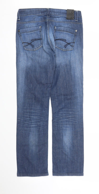 Gracia Womens Blue  Denim Straight Jeans Size 28 in L27 in
