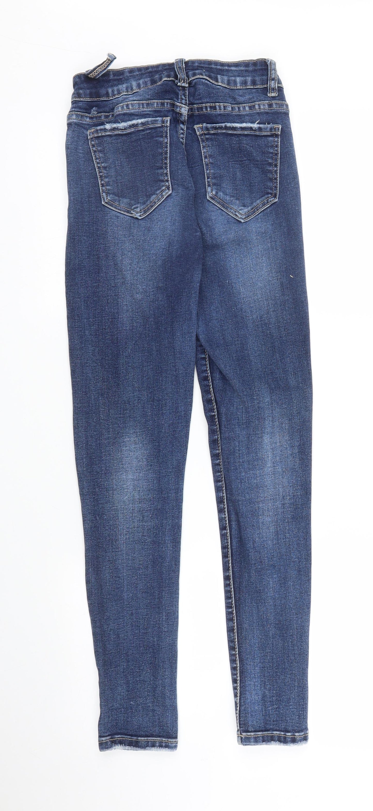 Womens UK Size S Monday Regular Fit Skinny Blue Jeans
