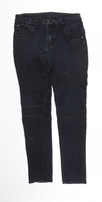 Womens UK Size 30 in Preworn Regular Fit Skinny Black Jeans