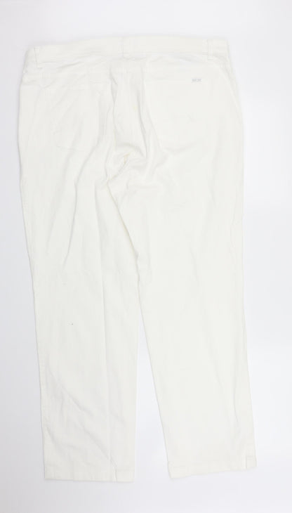 BRAX Womens White  Denim Straight Jeans Size 20 L28 in