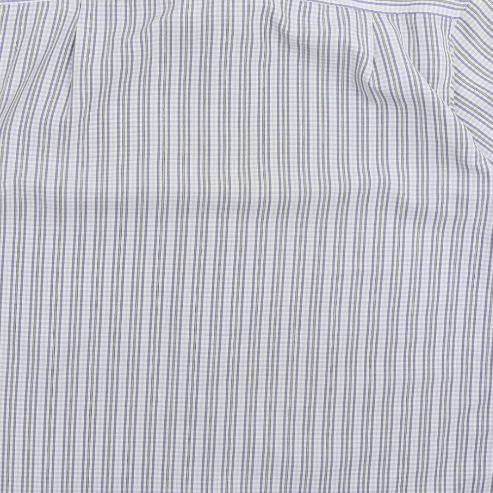 Mens UK Size L Cotton Traders White  Button-Up Short Sleeve Casual Shirt