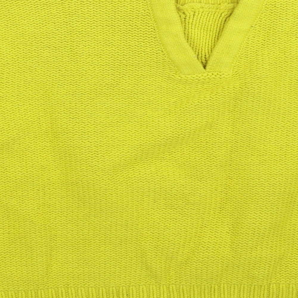 TU Womens Yellow  Knit Pullover Jumper Size 14