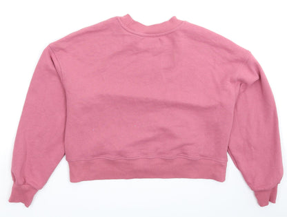 Womens UK Size XS Pull&Bear Pink Pullover Sweatshirt