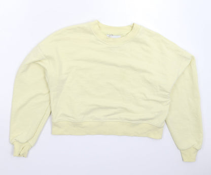 Womens UK Size XS Pull&Bear White Pullover Sweatshirt