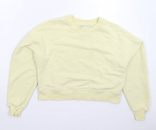 Womens UK Size XS Pull&Bear White Pullover Sweatshirt