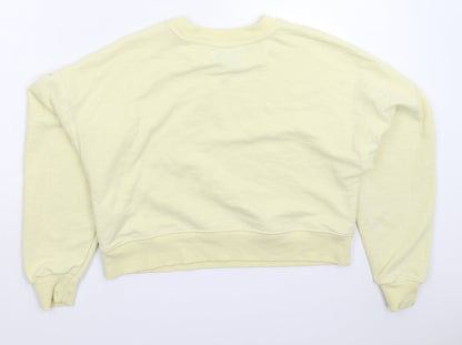 Womens UK Size XS Pull&Bear White Pullover Sweatshirt