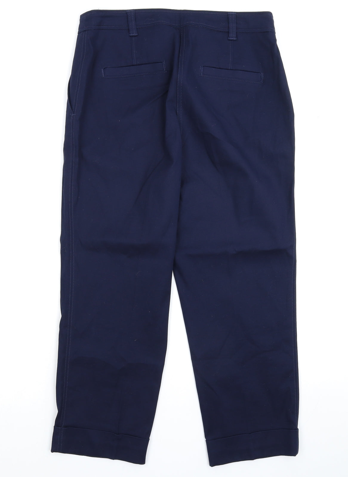 Womens UK Size 30 in Preworn Regular Fit Cropped Blue Trousers