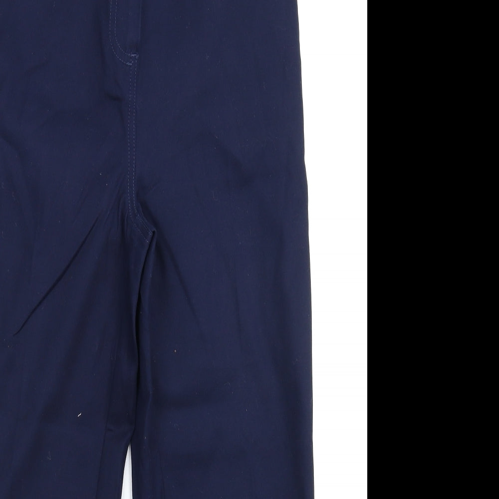 Womens UK Size 30 in Preworn Regular Fit Cropped Blue Trousers