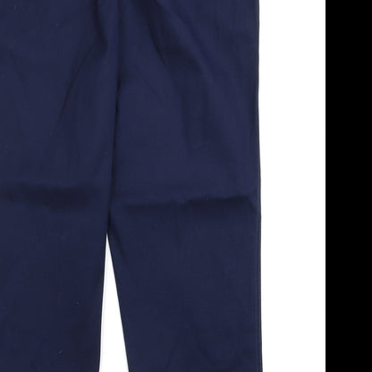Womens UK Size 30 in Preworn Regular Fit Cropped Blue Trousers
