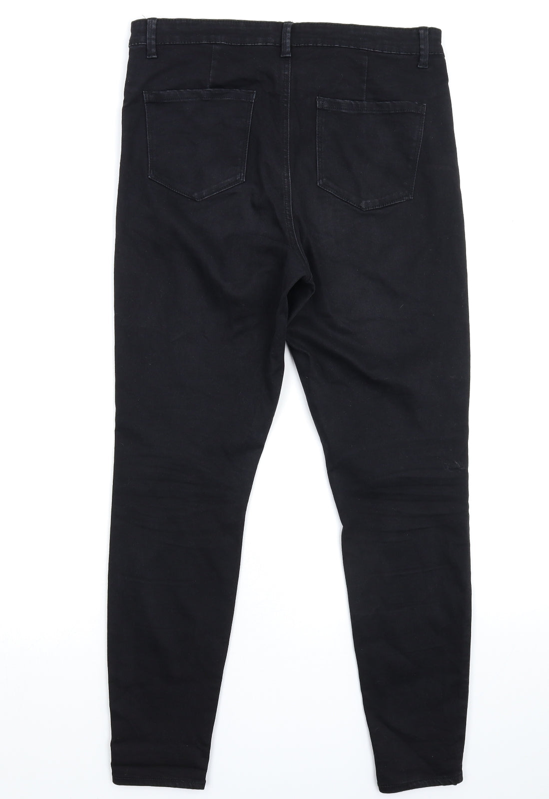 Denim & Co. Womens Black  Denim Skinny Jeans Size 16 L28 in