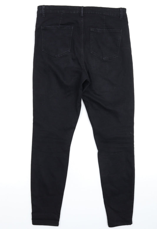 Denim & Co. Womens Black  Denim Skinny Jeans Size 16 L28 in