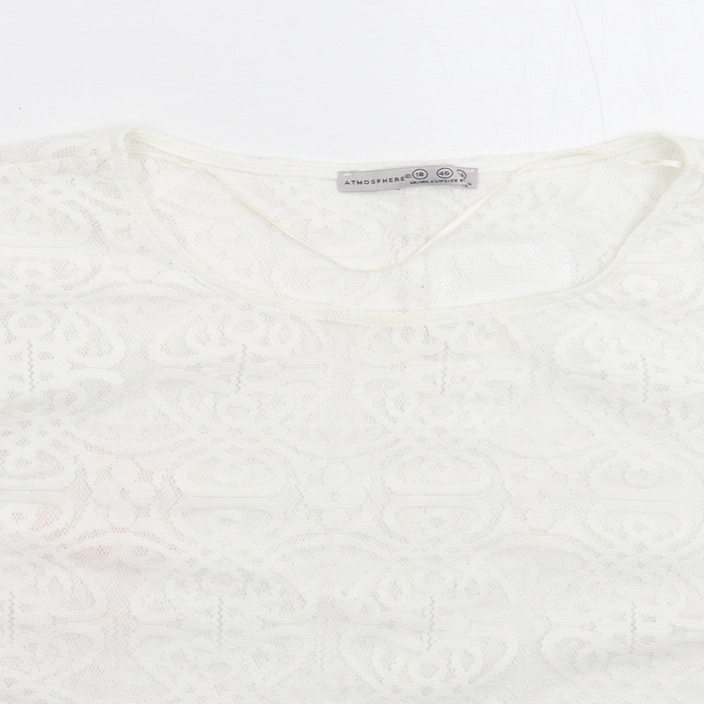Atmosphere Womens White   Basic T-Shirt Size 18
