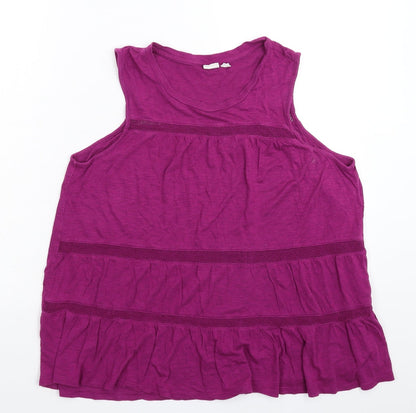 Womens UK Size M Gap Purple Basic Tank
