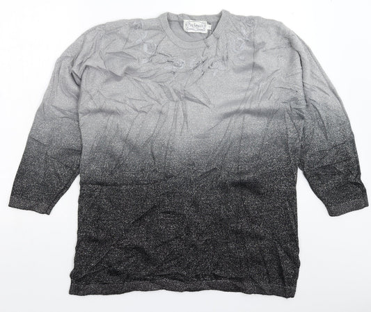 Womens UK Size One Size Fay Louise Grey Pullover Jumper