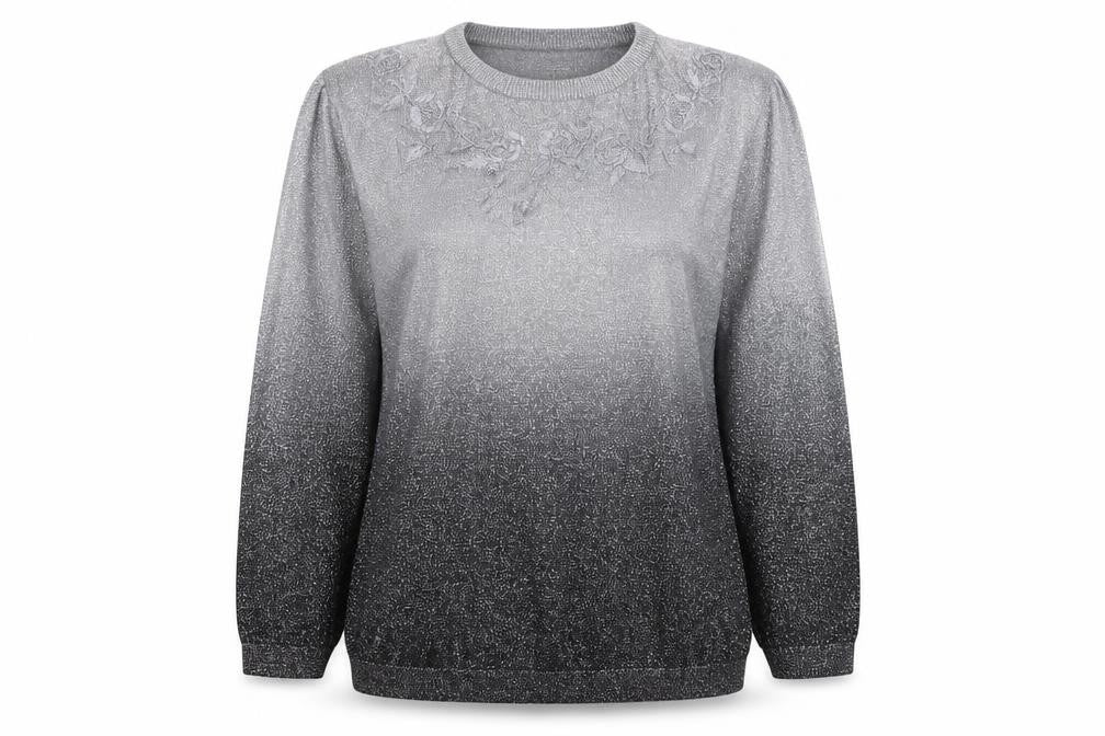 Womens UK Size One Size Fay Louise Grey Pullover Jumper
