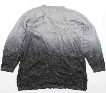 Womens UK Size One Size Fay Louise Grey Pullover Jumper