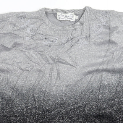 Womens UK Size One Size Fay Louise Grey Pullover Jumper
