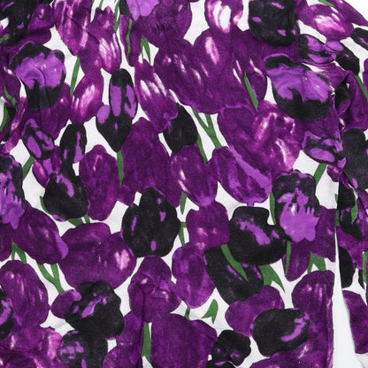 Autonomy Womens Multicoloured Floral Knit Pullover Jumper Size S