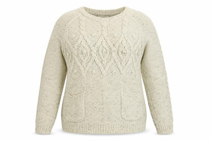 Womens UK Size 8 Papaya White Pullover Jumper