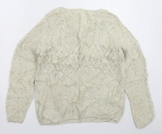 Womens UK Size 8 Papaya White Pullover Jumper